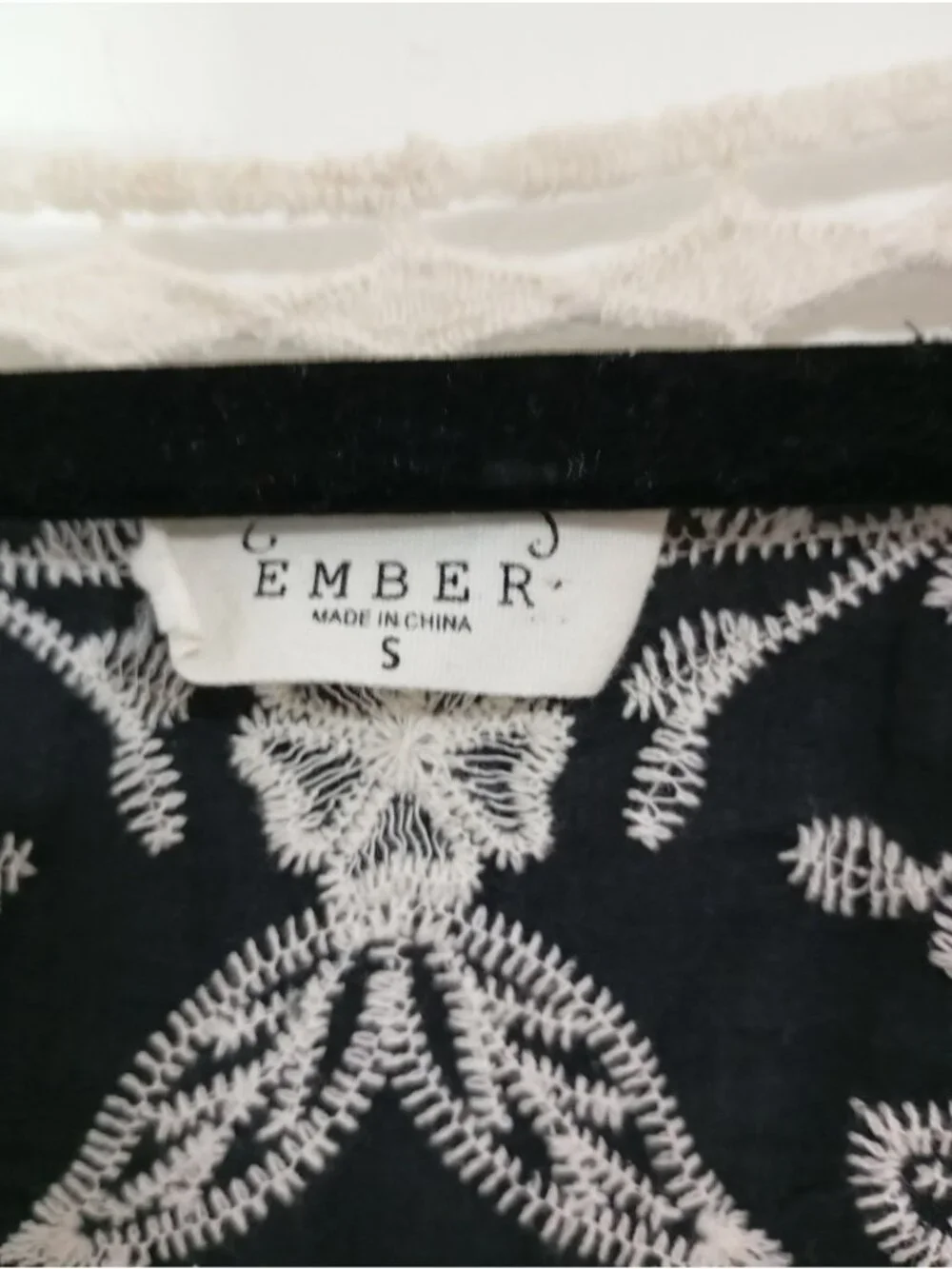 Ember Boho Black Sheer Lace Floral Embroidered Open Cardigan Kimono Women S